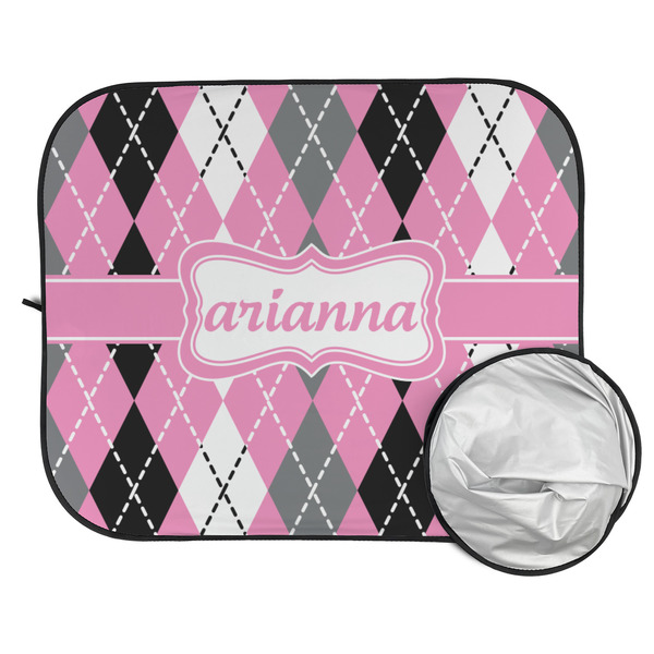 Argyle Car Sun Shades - FOLDED & UNFOLDED