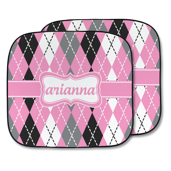 Custom Argyle Car Sun Shade - Two Piece (Personalized)