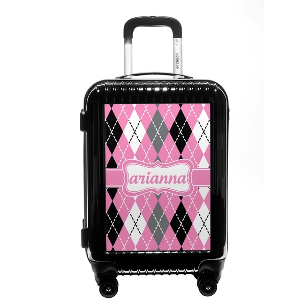 Custom Argyle Carry On Hard Shell Suitcase (Personalized)