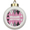 Argyle Ceramic Ball Ornament (Personalized)