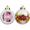 Argyle Ceramic Christmas Ornament - Poinsettias (APPROVAL)