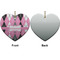 Argyle Ceramic Flat Ornament - Heart Front & Back (APPROVAL)