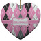 Argyle Ceramic Flat Ornament - Heart (Front)