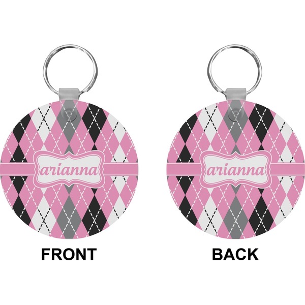 Argyle Circle Keychain (Front + Back)