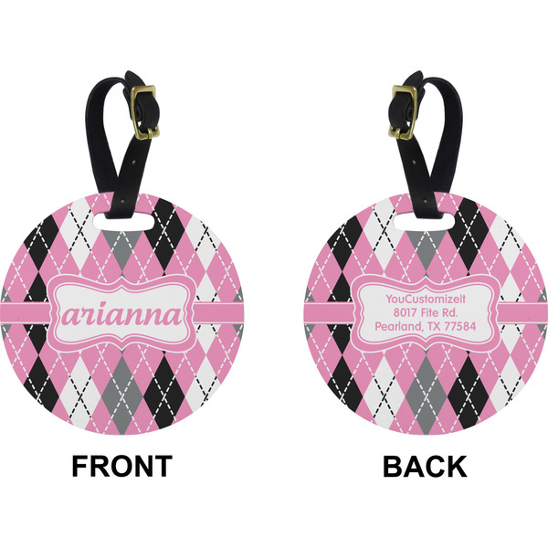 Argyle Circle Luggage Tag (Front + Back)