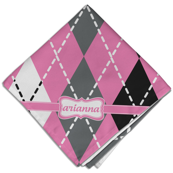 Argyle Cloth Napkins - Personalized Dinner (Folded Four Corners)