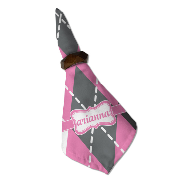 Argyle Cloth Napkins - Personalized Dinner (Folded in Ring) (MAIN)