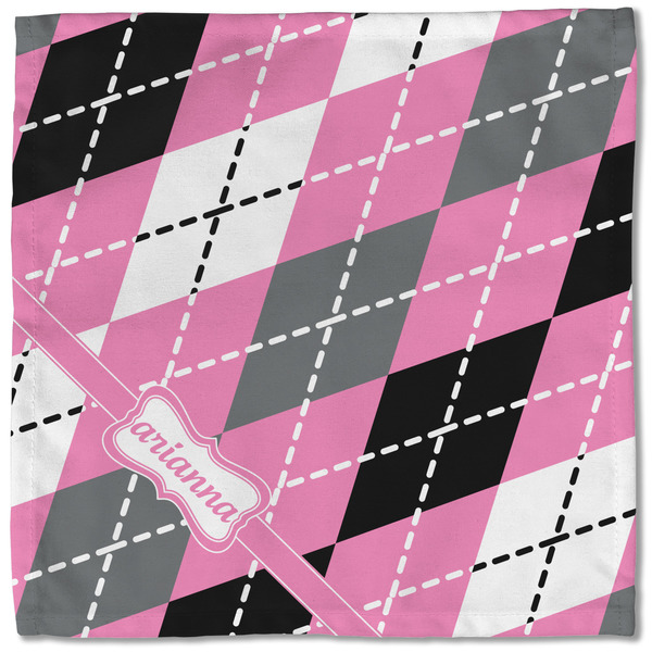 Argyle Cloth Napkins - Personalized Lunch (Single Full Open)