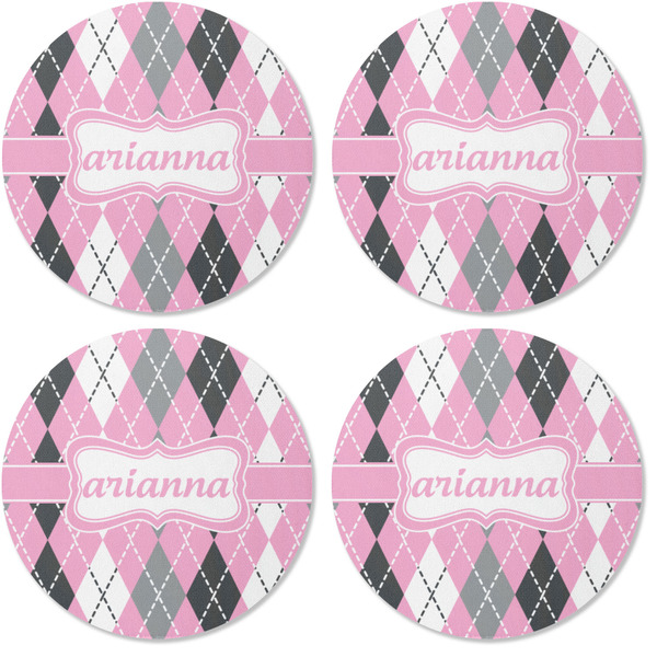 Argyle Coaster Round Rubber Back - Apvl