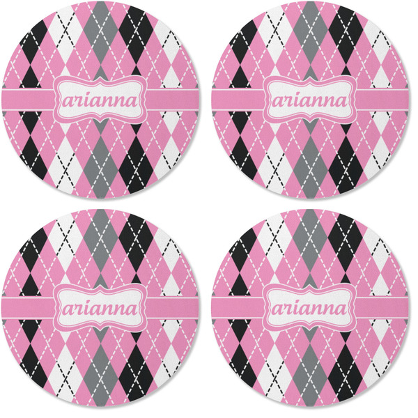 Argyle Coaster Round Rubber Back - Apvl
