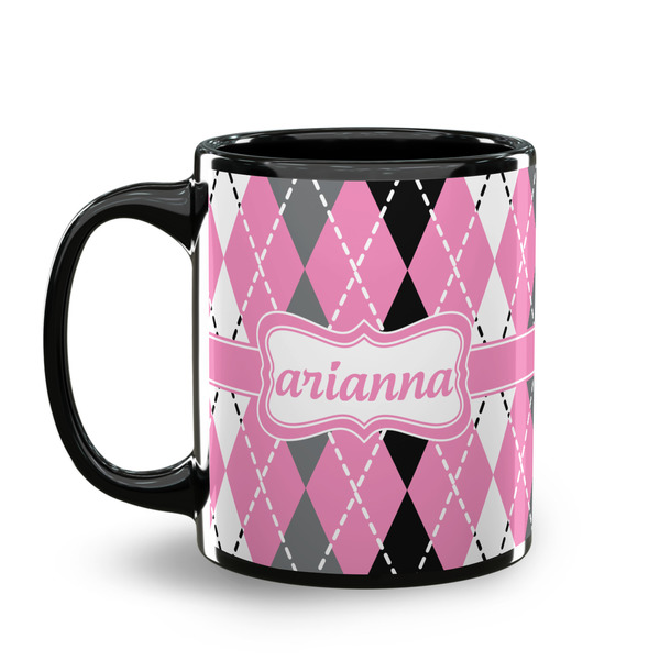 Argyle Coffee Mug - 11 oz - Black