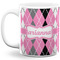 Argyle 11 Oz Coffee Mug - White (Personalized)