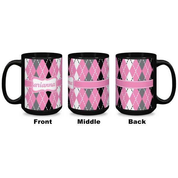 Argyle Coffee Mug - 15 oz - Black APPROVAL