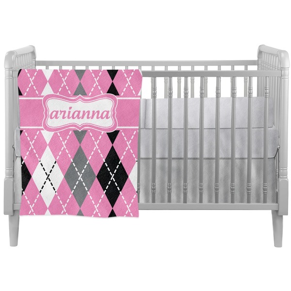 Custom Argyle Crib Comforter / Quilt (Personalized)
