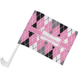 Argyle Car Flag - Small w/ Name or Text