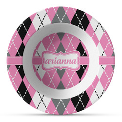 Argyle Plastic Bowl - Microwave Safe - Composite Polymer (Personalized)