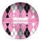 Argyle Microwave Safe Plastic Plate - Composite Polymer (Personalized)