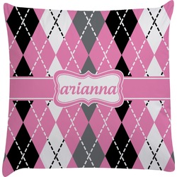 Argyle Decorative Pillow Case (Personalized)