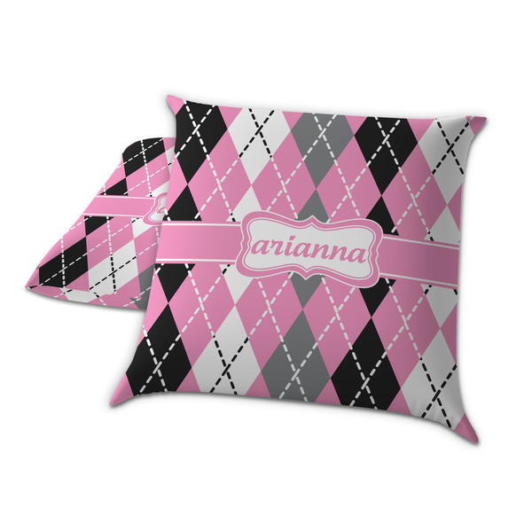 Argyle Decorative Pillow Case - TWO
