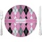 Argyle 10" Glass Lunch / Dinner Plates - Single or Set (Personalized)