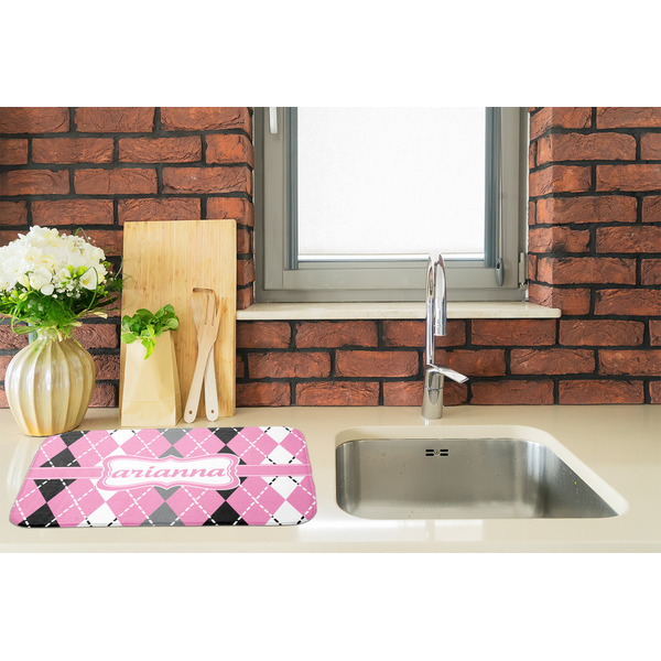 Argyle Dish Drying Mat - LIFESTYLE 2