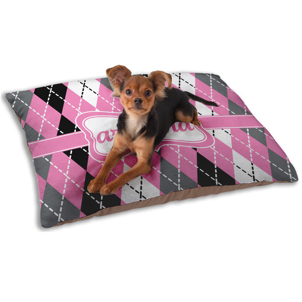 Argyle Dog Bed - Small LIFESTYLE