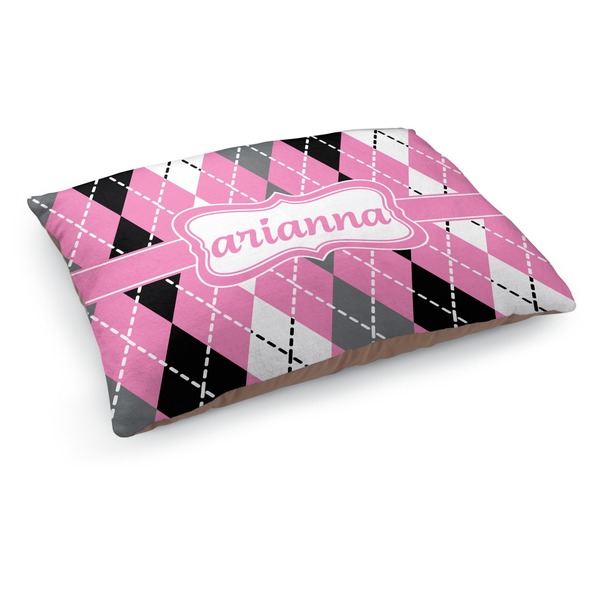 Custom Argyle Dog Bed - Medium w/ Name or Text