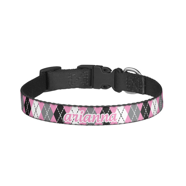 Custom Argyle Dog Collar - Large (Personalized)