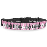 Argyle Deluxe Dog Collar - Large (13" to 21") (Personalized)