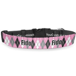 Argyle Deluxe Dog Collar - Large (13" to 21") (Personalized)