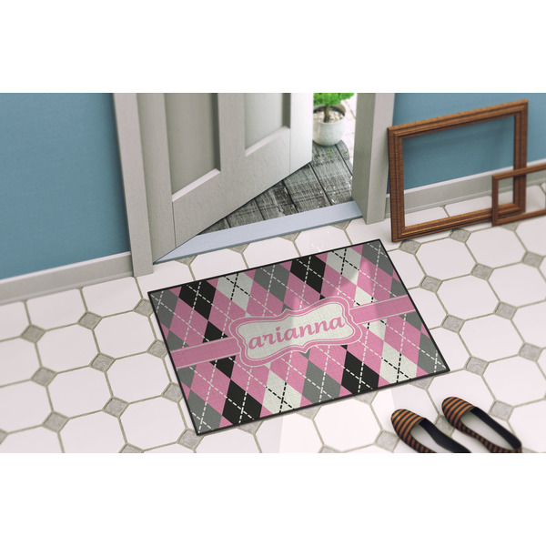 Argyle Door Mat Lifestyle