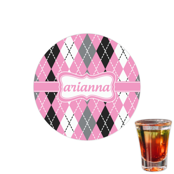 Custom Argyle Printed Drink Topper - 1.5" (Personalized)