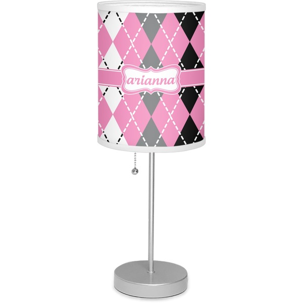 Custom Argyle Lamp with Drum Shade (Personalized)