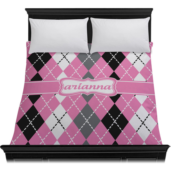 Argyle Duvet Cover - Queen - On Bed - No Prop