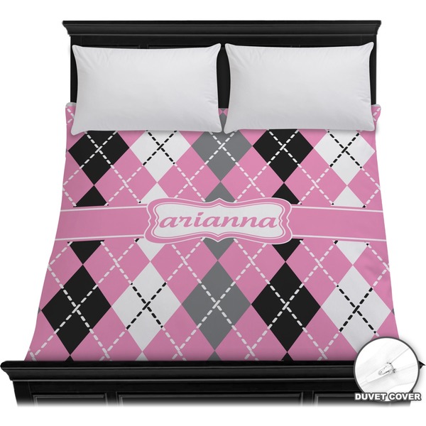 Custom Argyle Duvet Cover - Full / Queen (Personalized)