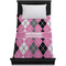 Argyle Duvet Cover - Twin - On Bed - No Prop