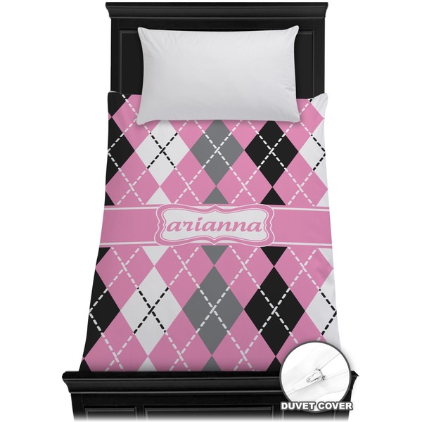 Custom Argyle Duvet Cover - Twin (Personalized)