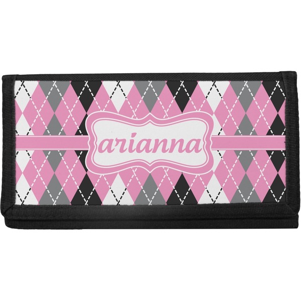 Custom Argyle Canvas Checkbook Cover (Personalized)