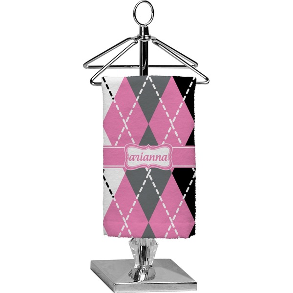 Custom Argyle Finger Tip Towel - Full Print (Personalized)