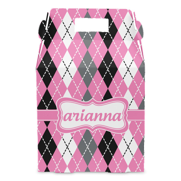 Argyle Gable Favor Box - Front