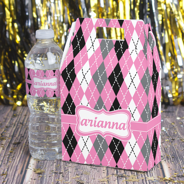 Argyle Gable Favor Box - In Context