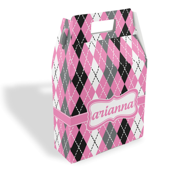 Custom Argyle Gable Favor Box (Personalized)