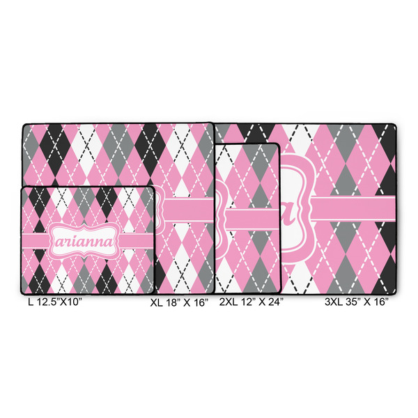 Argyle Gaming Mats - SIZE CHART