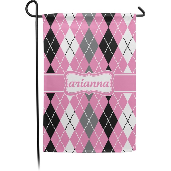 Custom Argyle Small Garden Flag - Double Sided w/ Name or Text