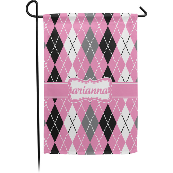 Custom Argyle Small Garden Flag - Single Sided w/ Name or Text