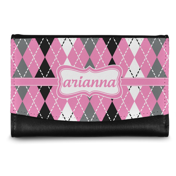 Custom Argyle Genuine Leather Women's Wallet - Small (Personalized)