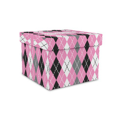 Argyle Gift Box with Lid - Canvas Wrapped - Small (Personalized)