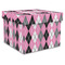 Argyle Gift Box with Lid - Canvas Wrapped - X-Large (Personalized)