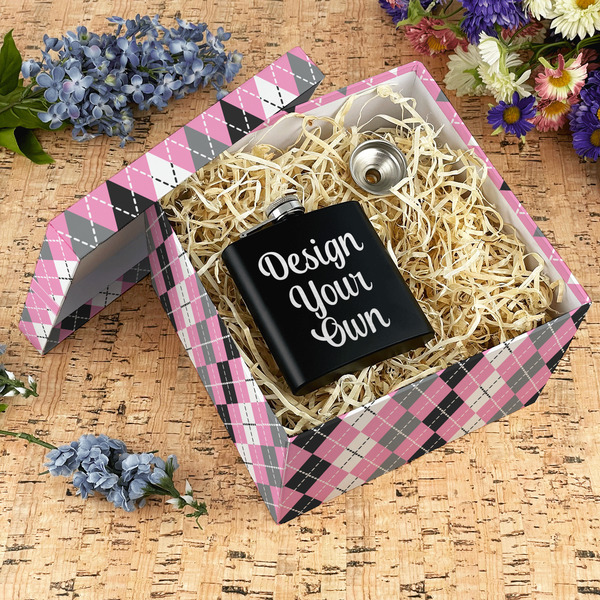 Argyle Gift Boxes with Lid - Canvas Wrapped - X-Large - In Context