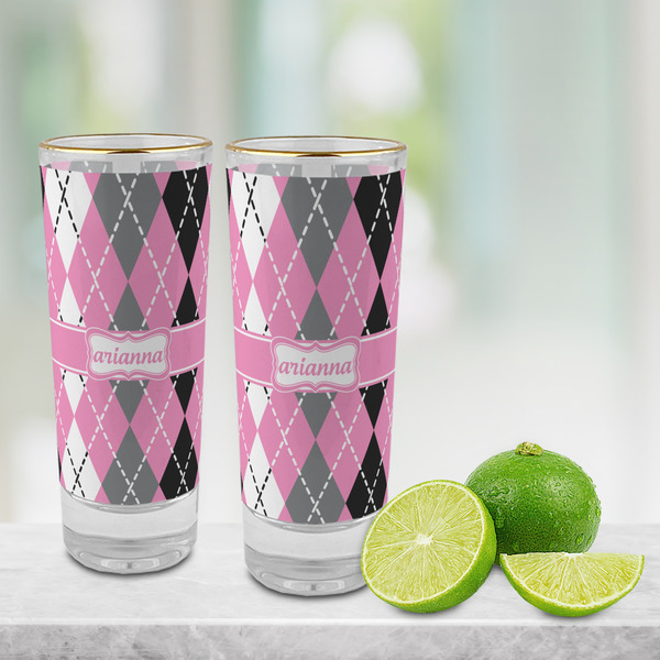 Argyle Glass Shot Glass - 2 oz - LIFESTYLE